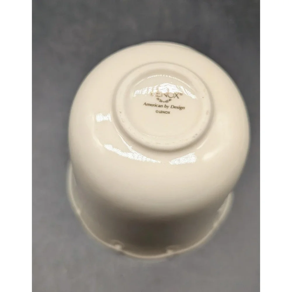 Lenox Ivory China Praying Angel Votive Candle Holder Gold Trim Pierced Scalloped